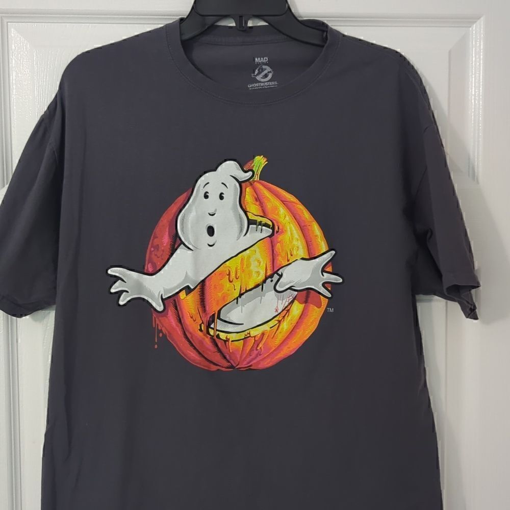 Ghostbusters Halloween Gray T-shirt. Men's Large